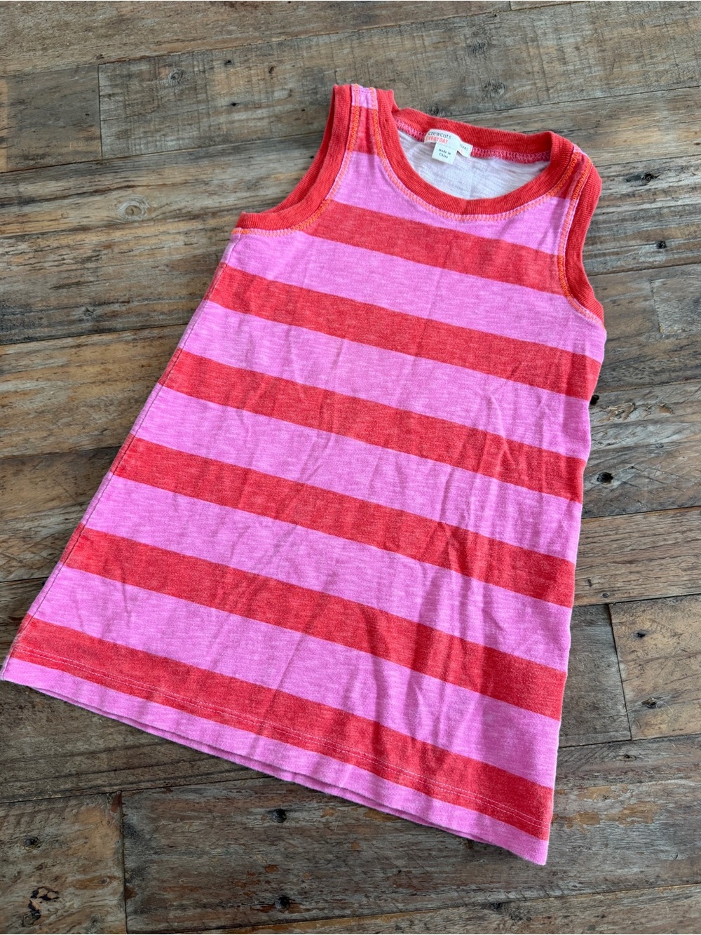 Crewcuts Pink and Red Striped Tank Dress